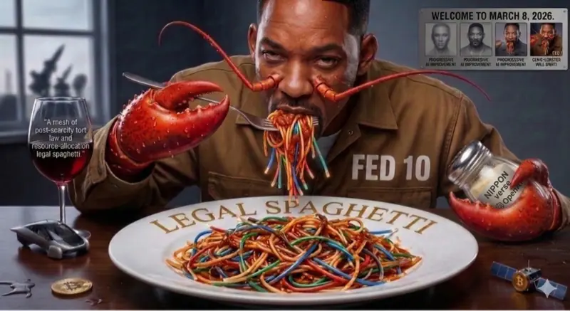 Lobster Will Eats Spaghetti