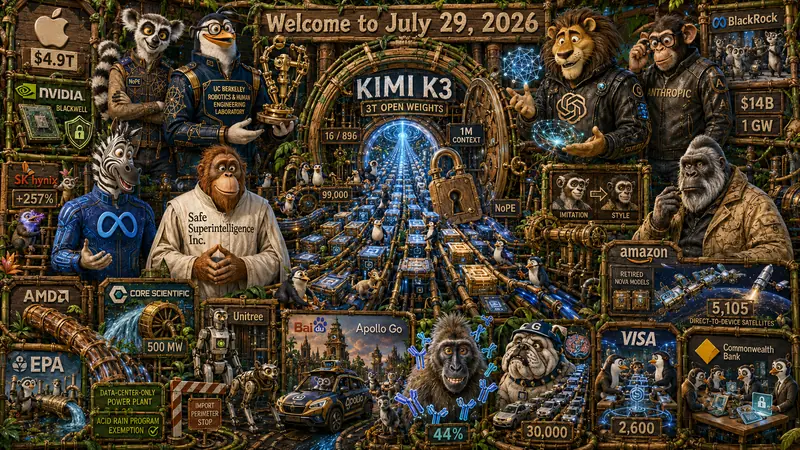 Madagascar Version of Pentaptych to Accompany Dr. Alex Wissner-Gross’s “Welcome to July 29, 2026” edition of The Innermost Loop