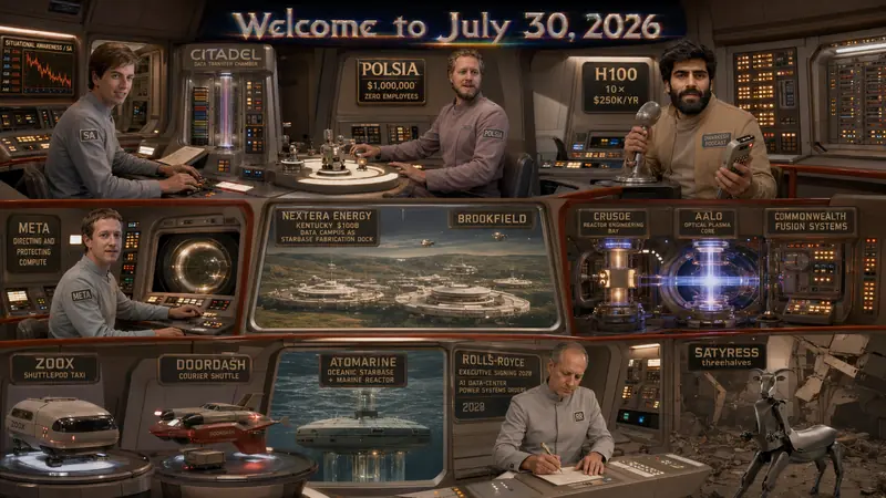 Star Trek The Motion Picture Version of Pentaptych to Accompany Dr. Alex Wissner-Gross’s “Welcome to July 30, 2026” edition of The Innermost Loop