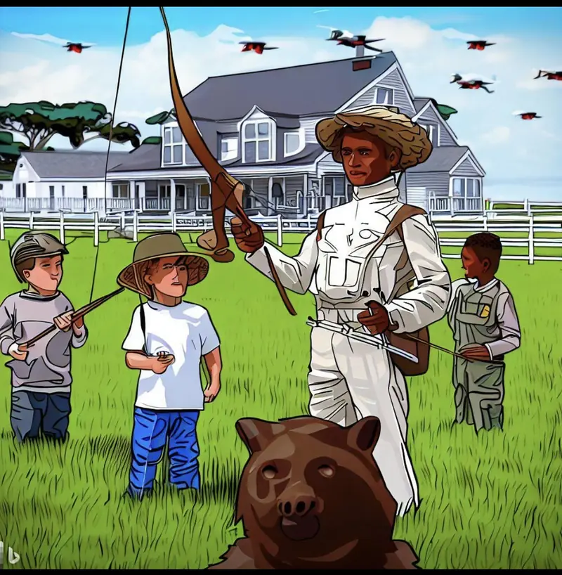The Armored Guardian, the Young Archer, and the Woolly Beast