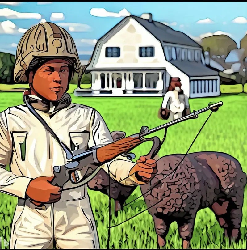 The Patrol with the Armored Guardian and Woolly Beast