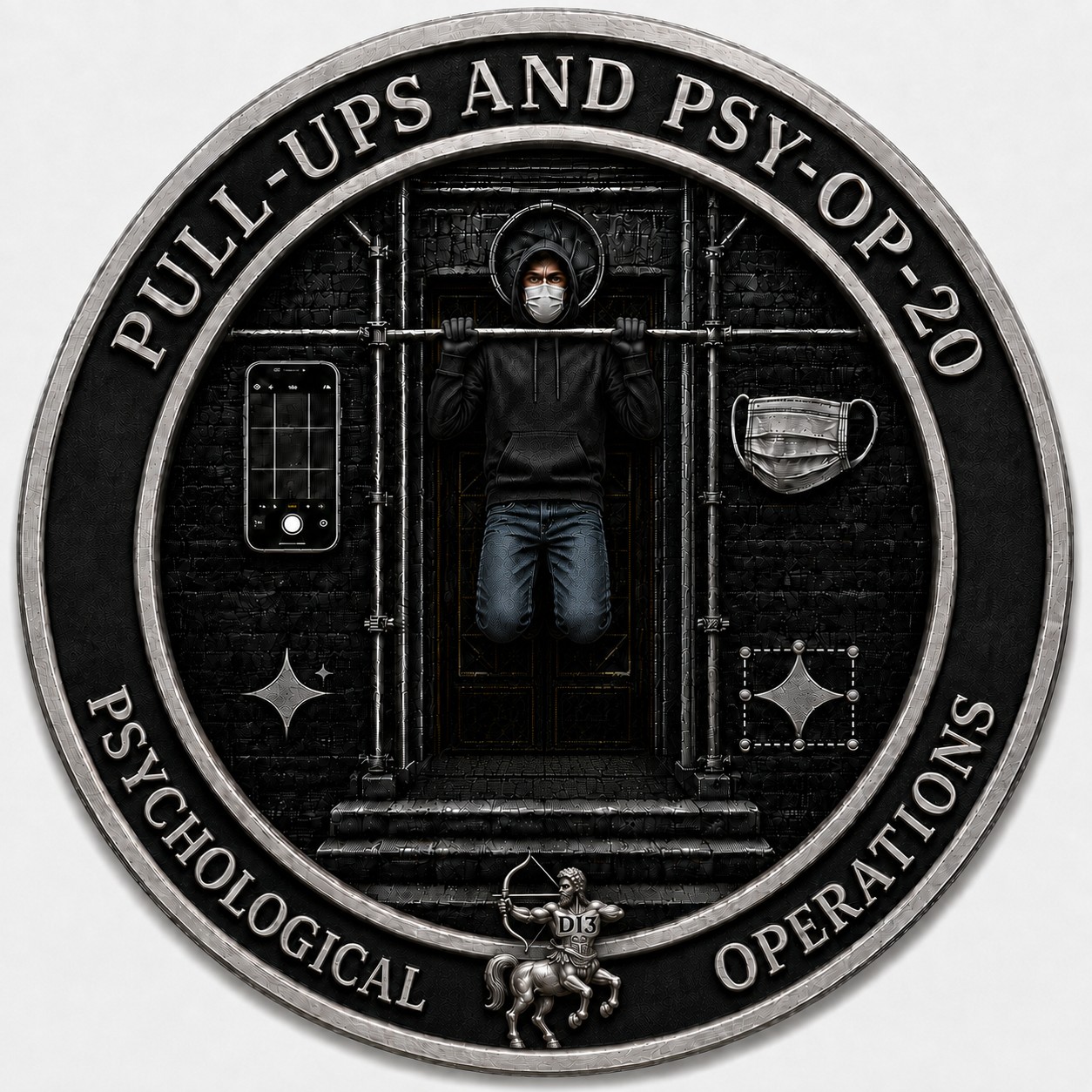 Pull-Ups and Psy-Op-20 Psychological Operations badge
